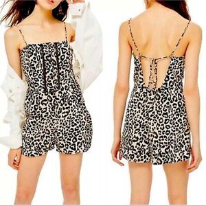Topshop Women’s Animal Print Romper. New! Sz 8.